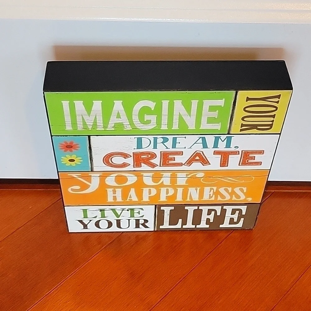 Wall Hanging Square Motivational Decoration 8x8